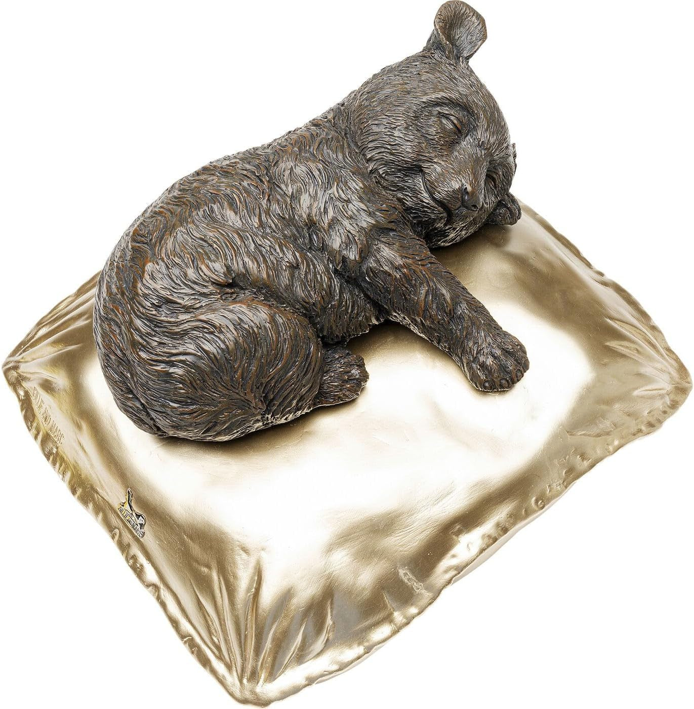 Kare Design Deko Figur Koala, Grau/Gold, Handbemalt, Unikat, Deko Objekt Fürs Wohnzimmer, Für Regale, Tier Design, Schlafzimmerdekoration, 20X35X35 Cm (H/B/T)