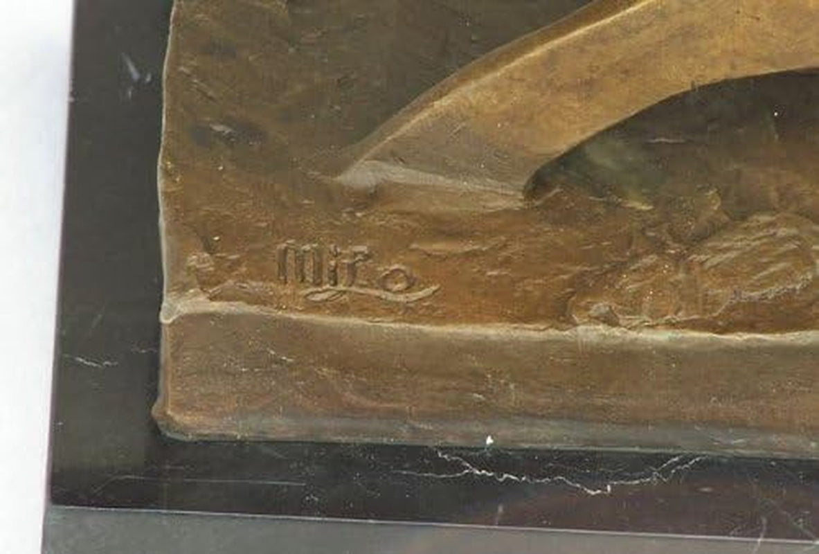Börsenstier Kaufen - Stier Skulptur Auf Marmor - Milo Bulle - Kubismus Statue - Deko Figur Aus Bronze - Wohndeko - Einrichtung -Charging Bull - Abstrakte Kunst