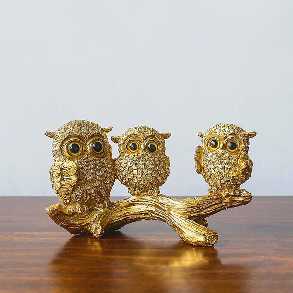 Goldene Eulenfigur als kleine Gold-Deko und Geschenkidee - Bild 5