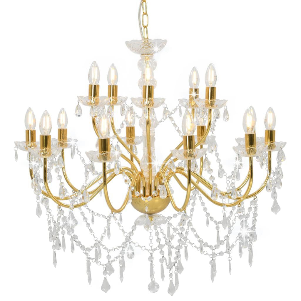 Golden Chandelier Gold Kronleuchter mit 15 Lichtpunkten - Bild 1