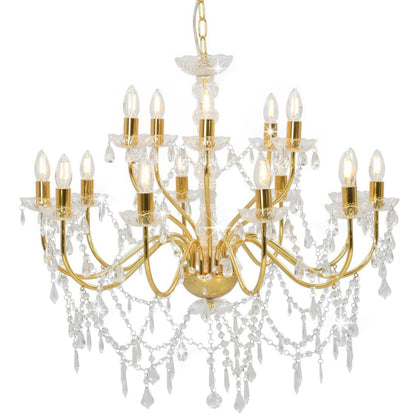 Golden Chandelier 15 Lights | Gold chandeliers for rooms with impact
