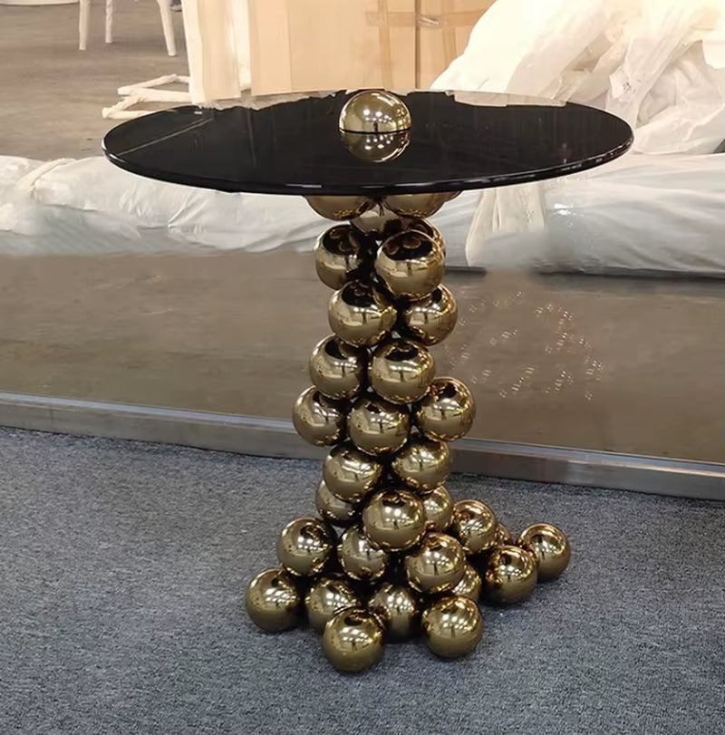 Goldener Bubble Side Table aus Edelstahl Ø55 x 60 cm für Luxury Interior