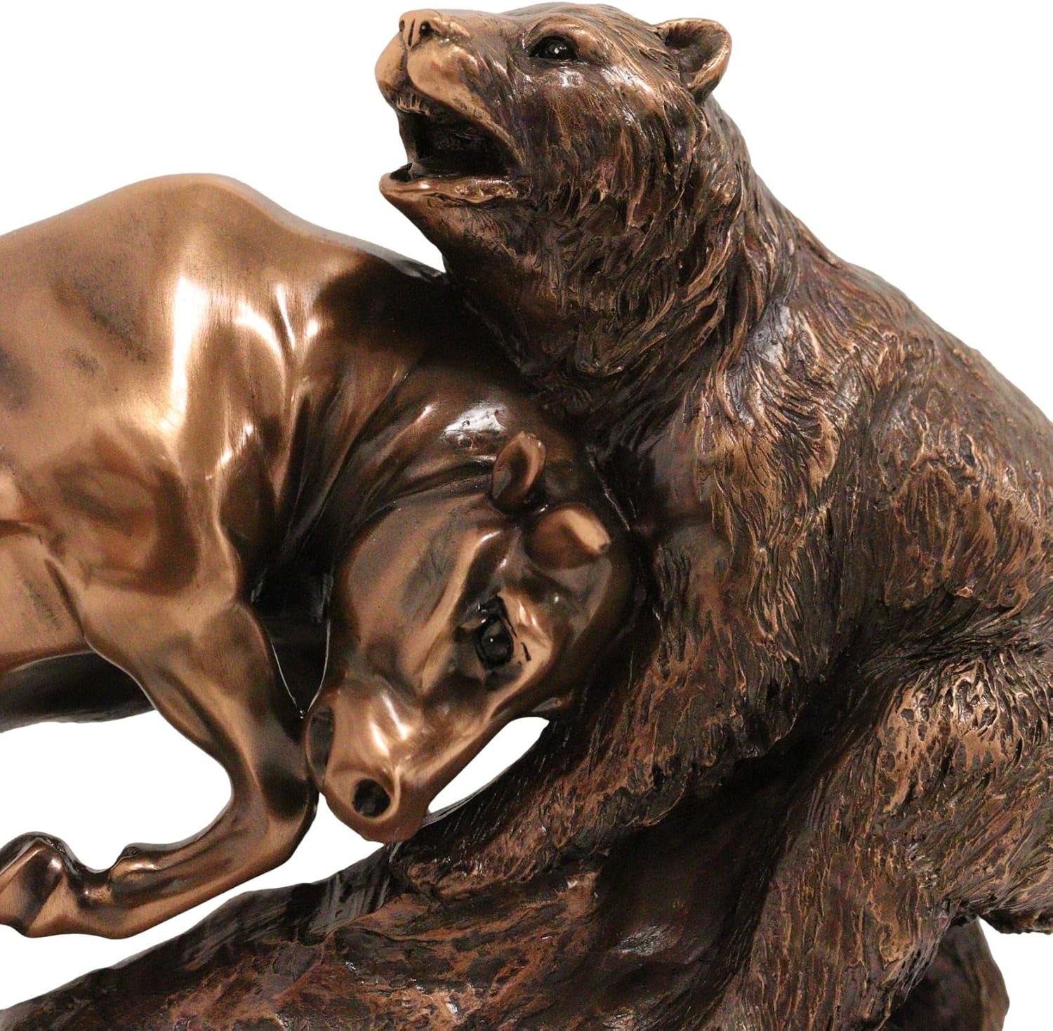 Charging Bull & Bear Bronze - Börsen-Skulptur