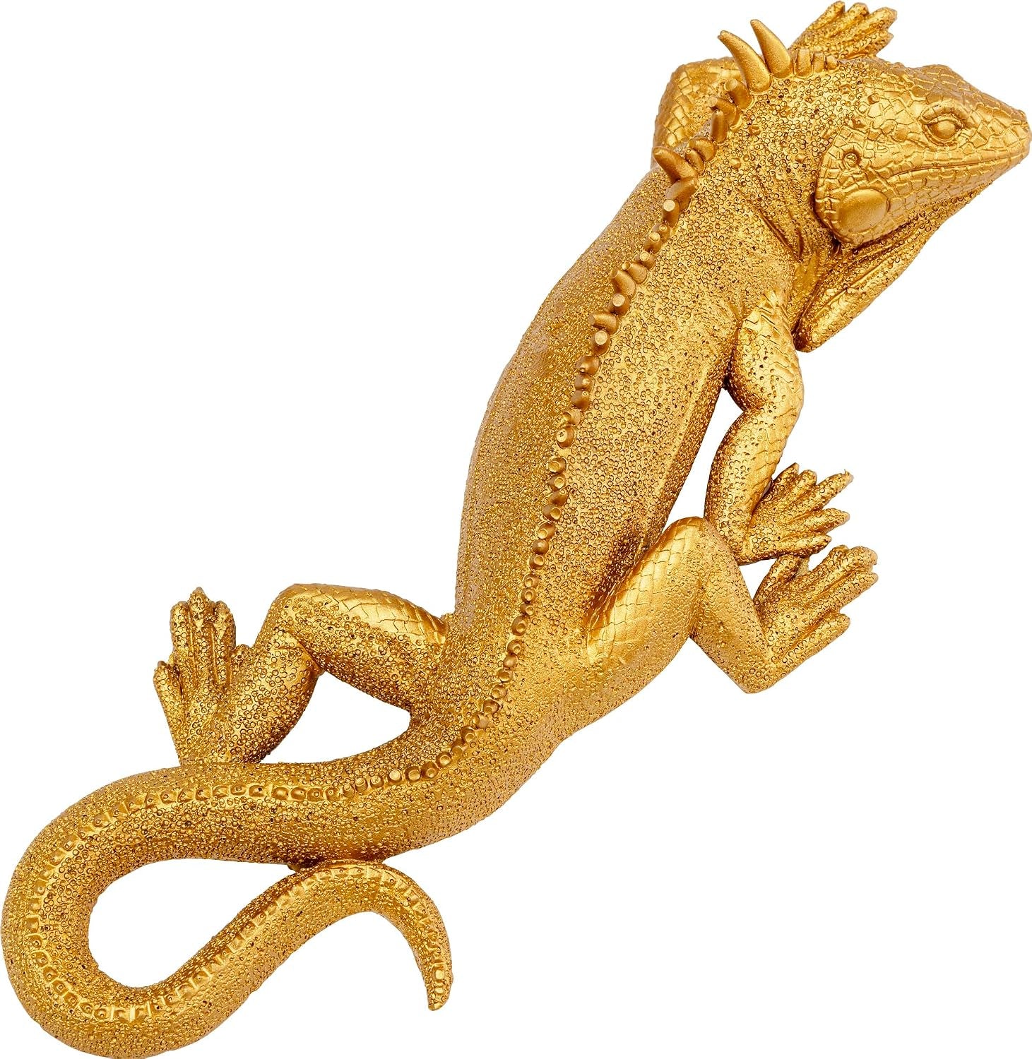 Kare Design Wandobjekt Lizard, Tierdeko, Echse, Gold, 31X11Cm