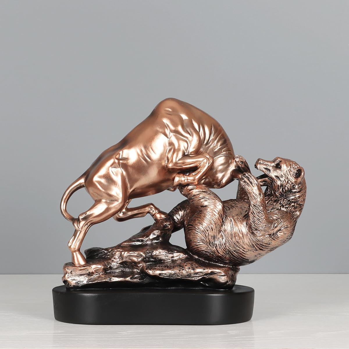 Bull & Bear Bronze Patina | Office Skulptur