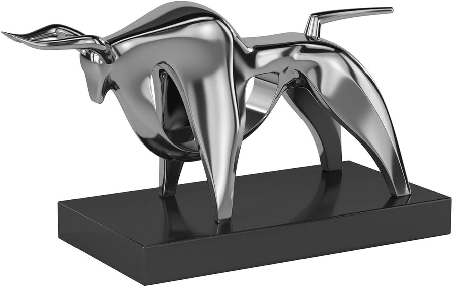 Chrome Bull Sculpture | Börsen-Bulle fürs Office