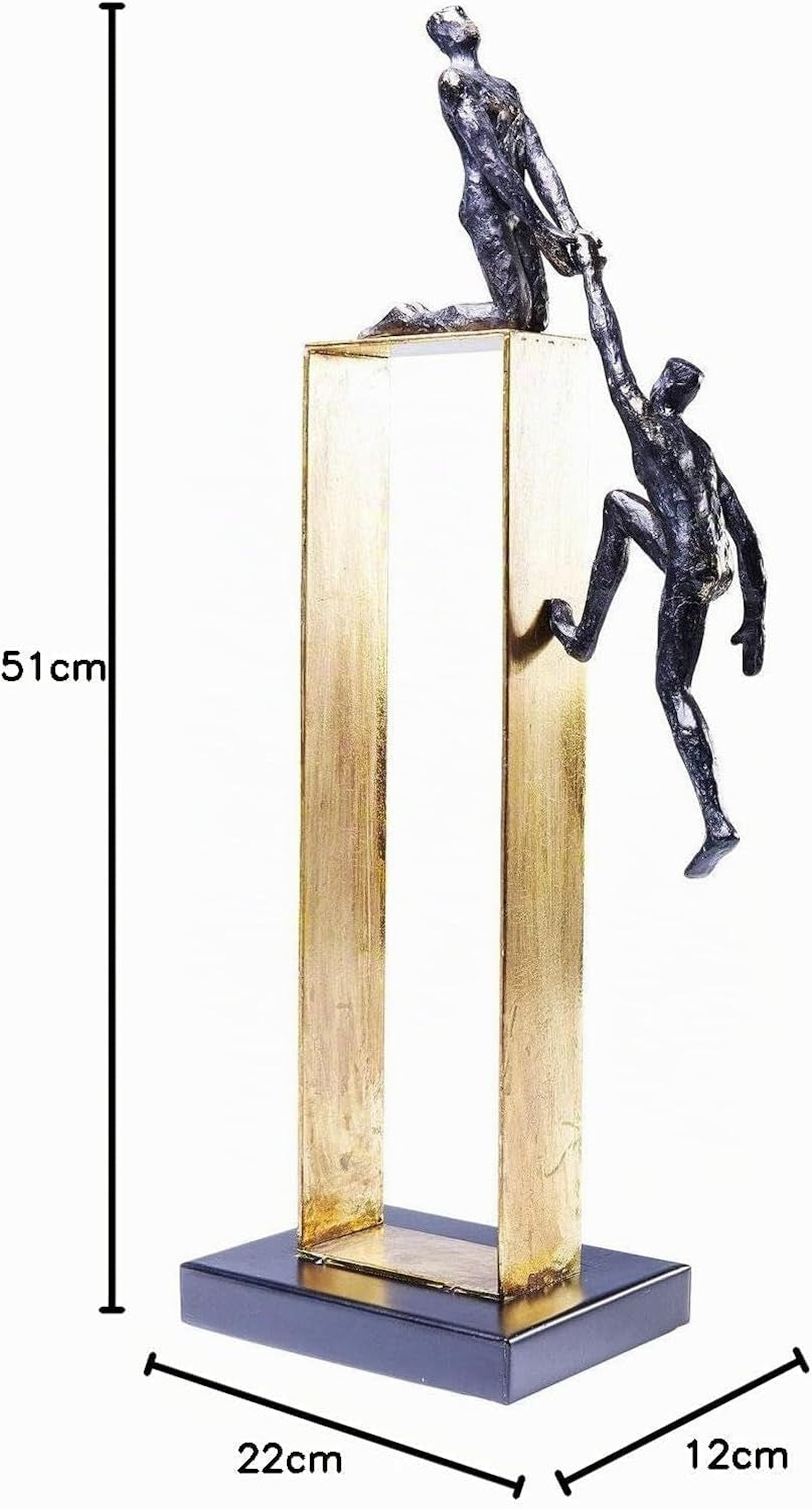 Come Together Skulptur Schwarz-Gold | Figurenobjekt 51 cm