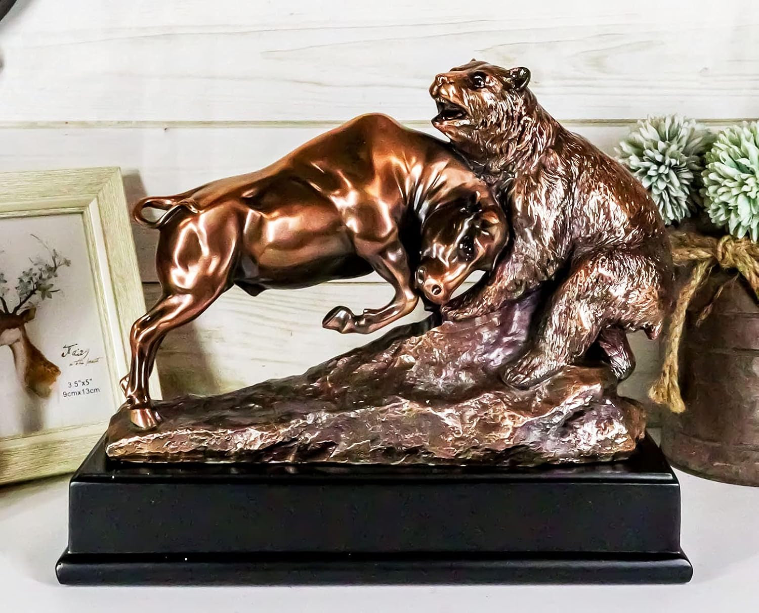 Charging Bull & Bear Bronze - Börsen-Skulptur