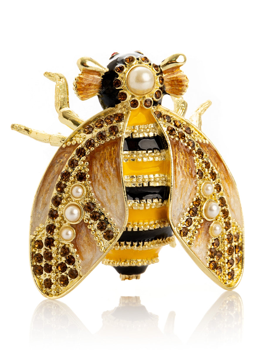 Black-Gold Queen Bee | Geschenkidee mit Kristallen - LAFFARTS Gallery