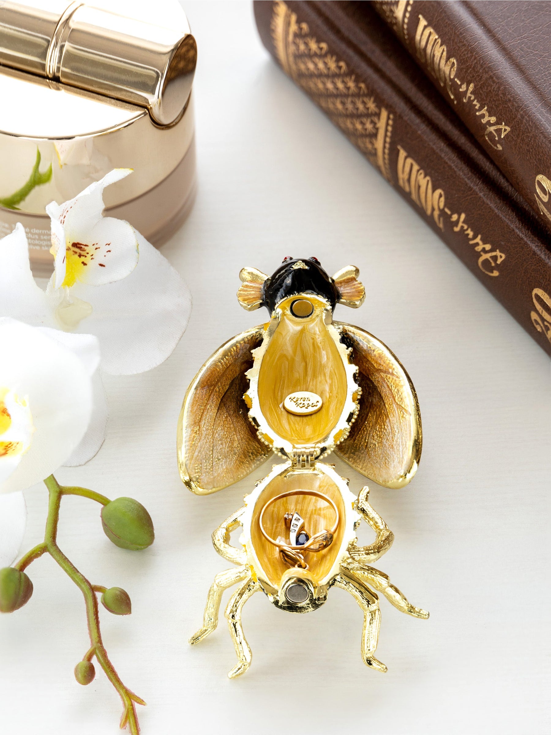 Black-Gold Queen Bee | Geschenkidee mit Kristallen - LAFFARTS Gallery