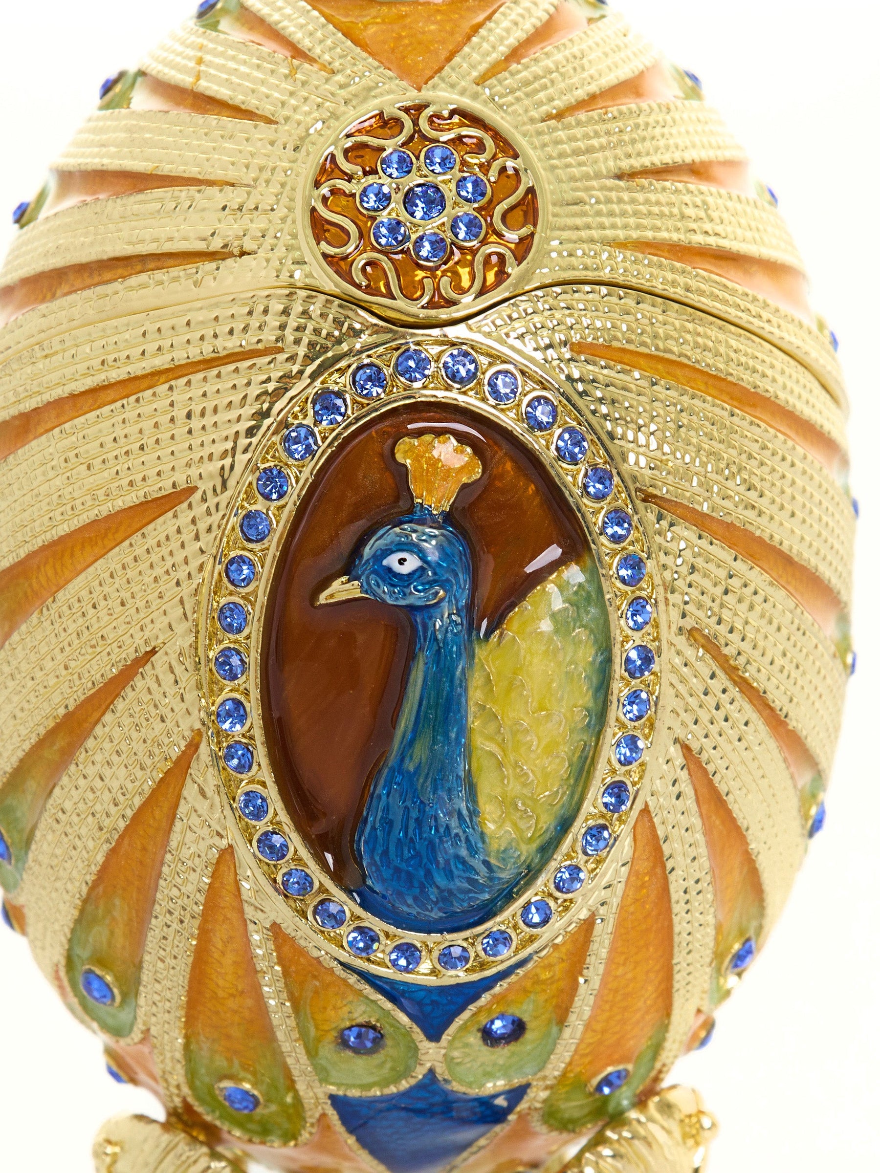 Peacock Crystal Collector Egg | Geschenkidee mit Goldakzent - Ansicht 5 - LAFFARTS Gallery
