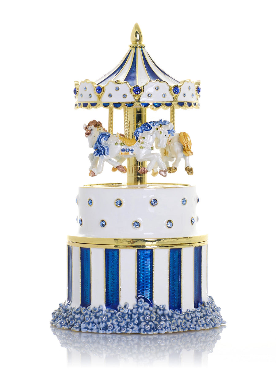 Blue Horse Carousel Collector Box | Limitierte Geschenkidee - LAFFARTS Gallery