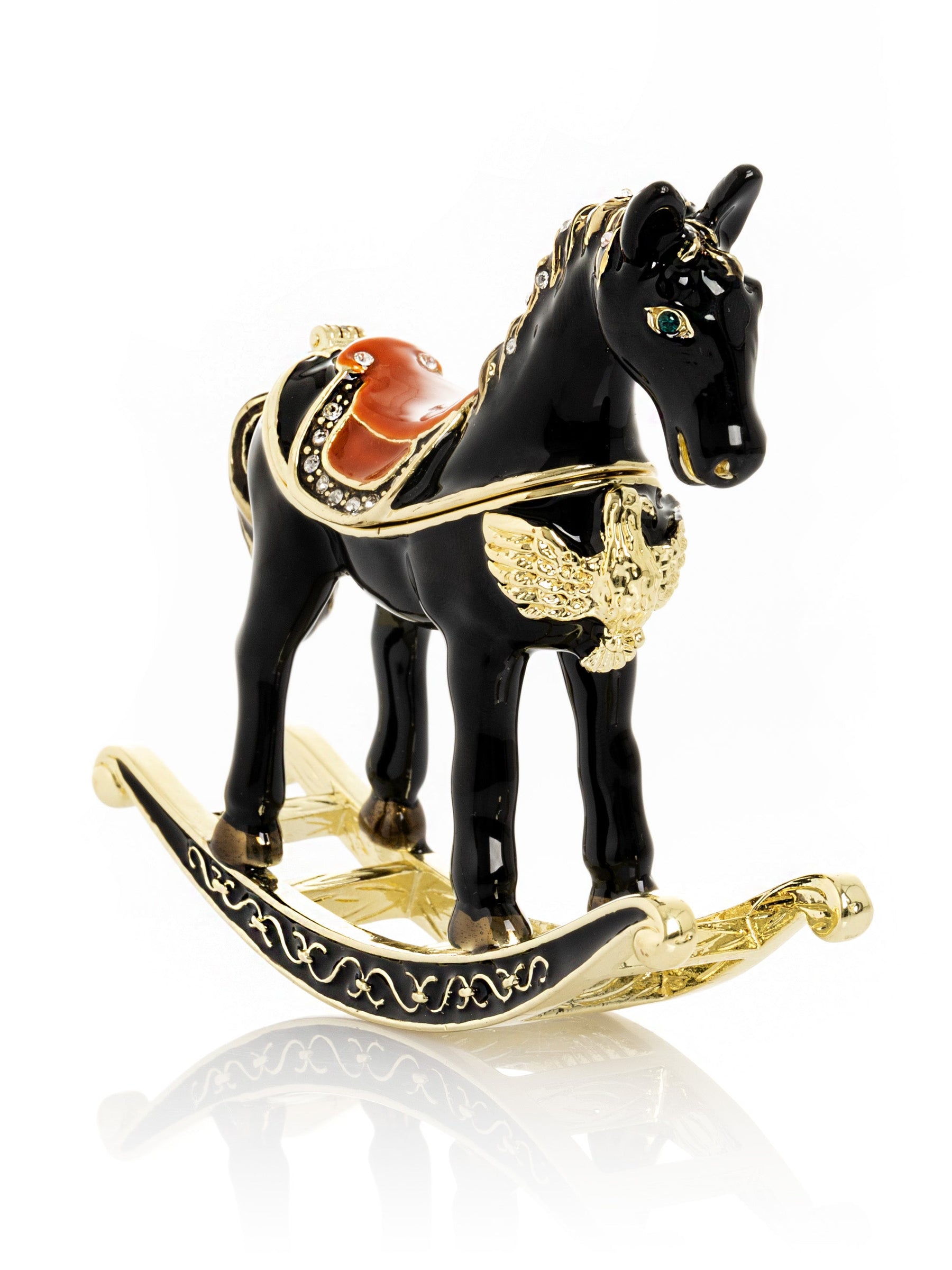 Black-Gold Schaukelpferd | Sammlerobjekt Geschenkidee - LAFFARTS Gallery