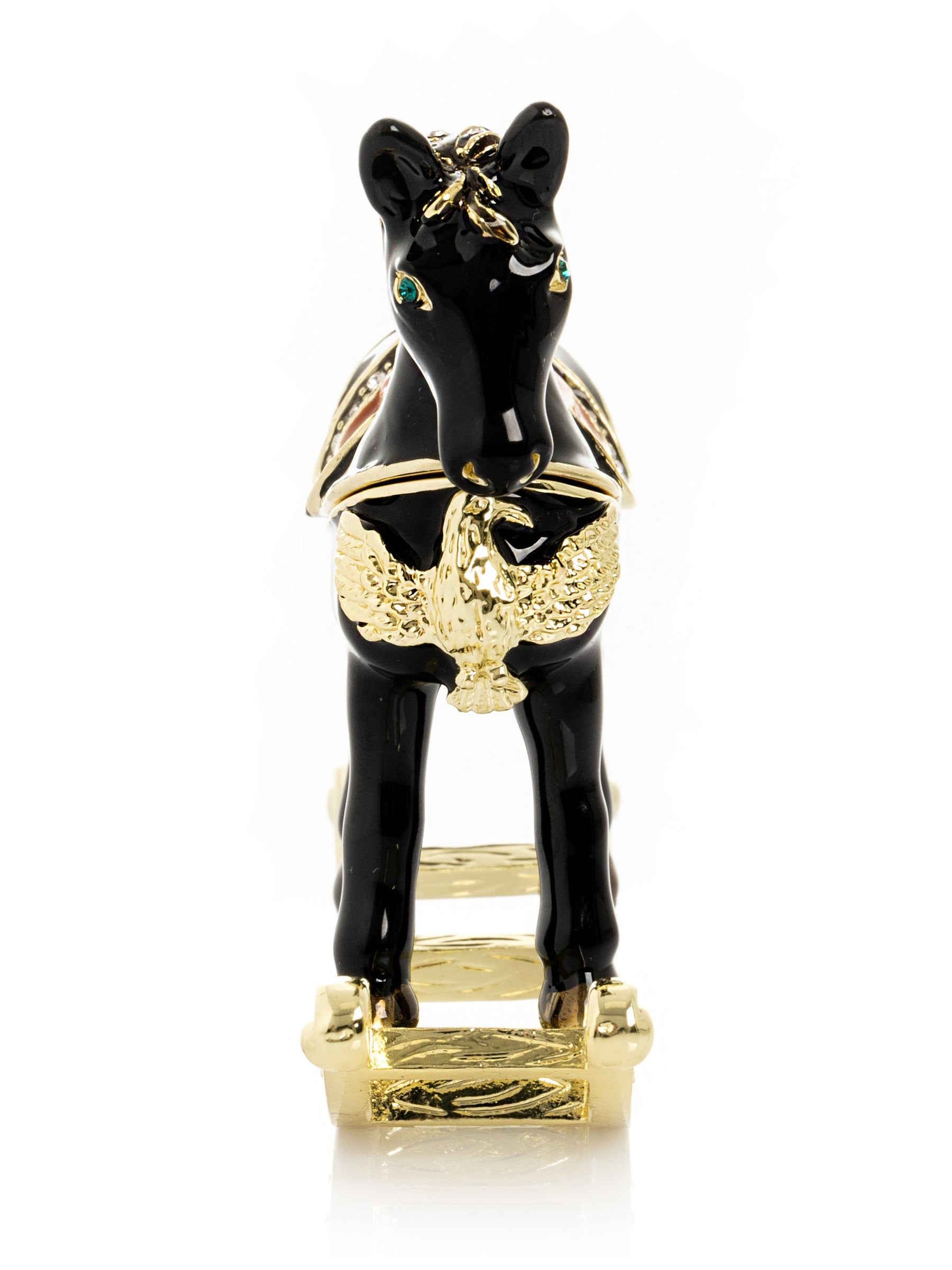 Black-Gold Schaukelpferd | Sammlerobjekt Geschenkidee - LAFFARTS Gallery