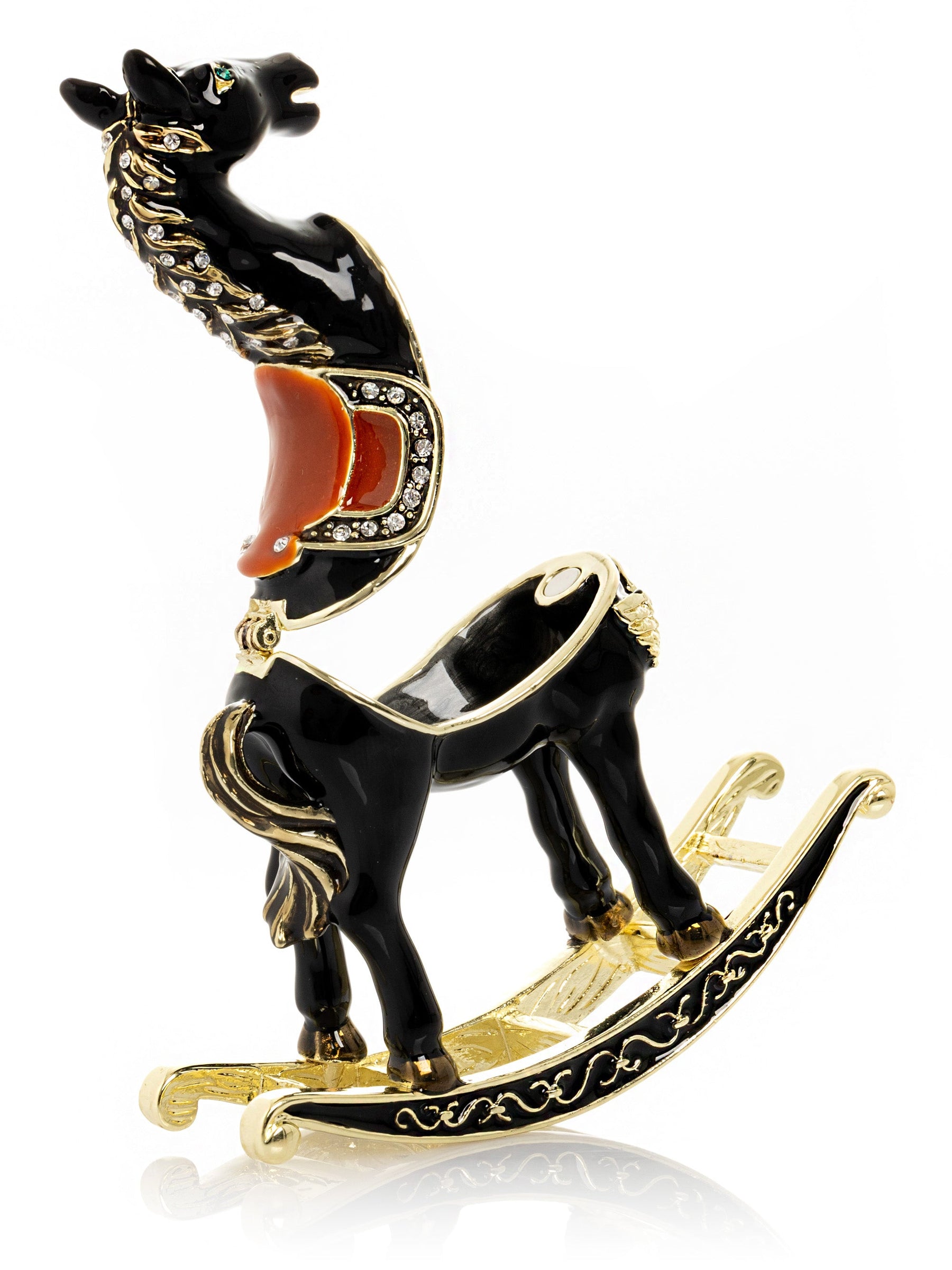 Black-Gold Schaukelpferd | Sammlerobjekt Geschenkidee - LAFFARTS Gallery