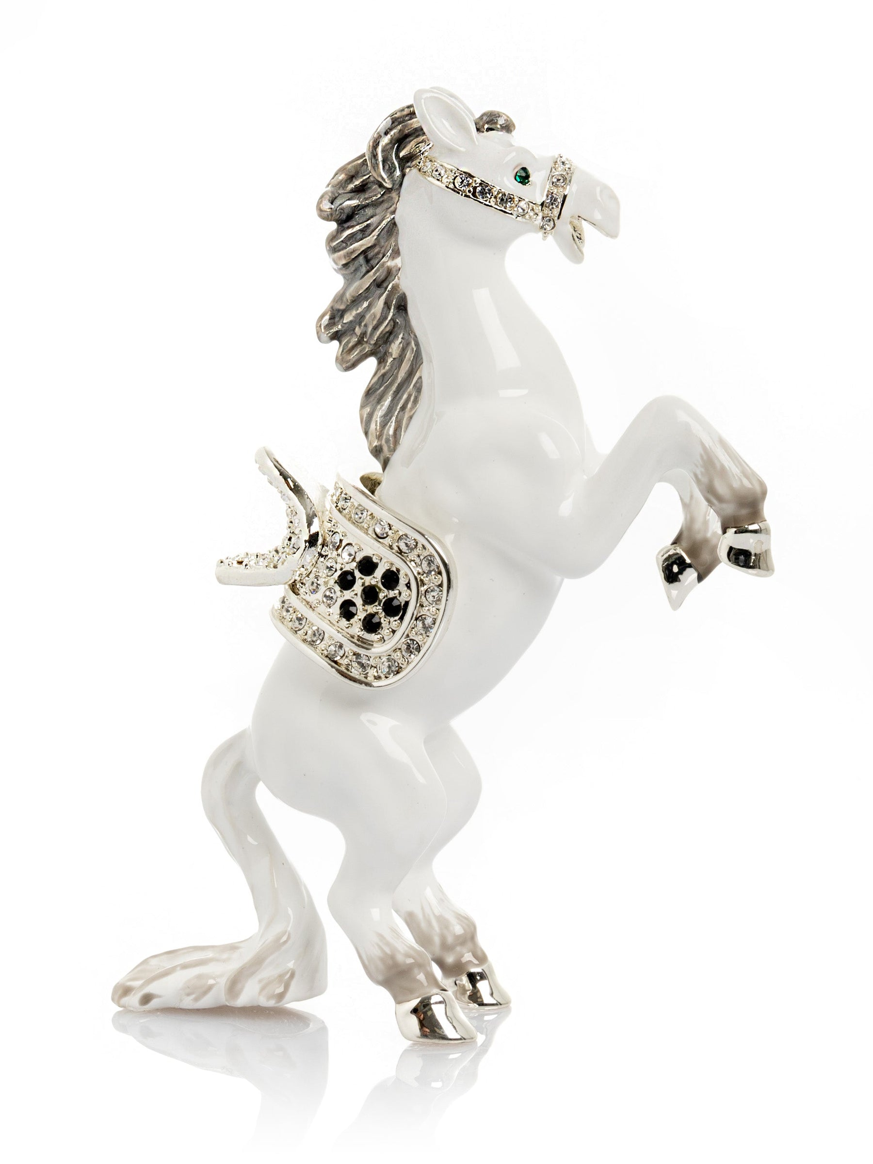 White-Gold Horse Object | Geschenkidee für Pferdeliebhaber - Produktbild 1 - LAFFARTS Gallery