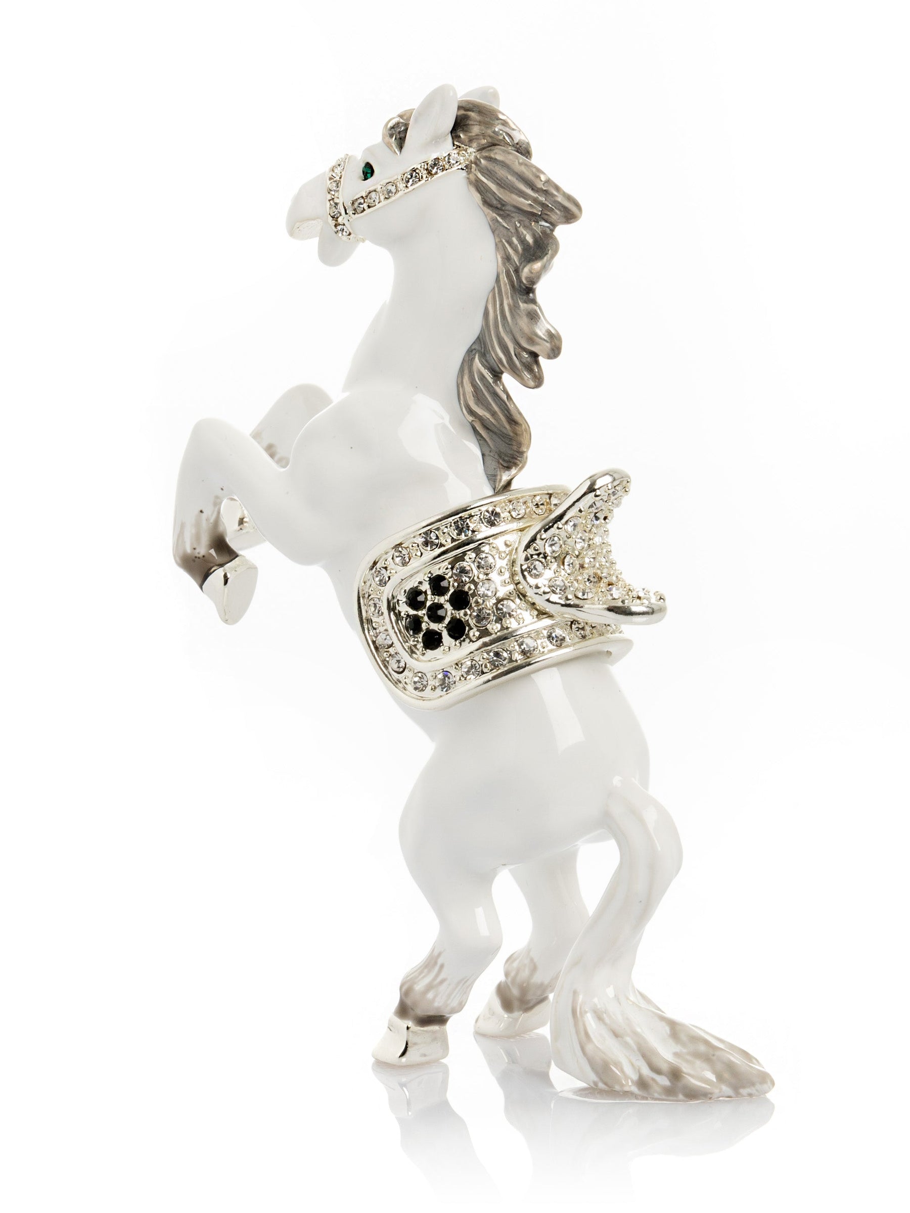 White-Gold Horse Object | Geschenkidee für Pferdeliebhaber - Produktbild 5 - LAFFARTS Gallery