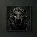 [THE LION KING | Wandbild Löwe Schwarz Gold | Motivation & Führung | Digital Download] - Luxus Wandbild mit 24 Karat Gold | Dark Luxury Interior & Wanddekoration.