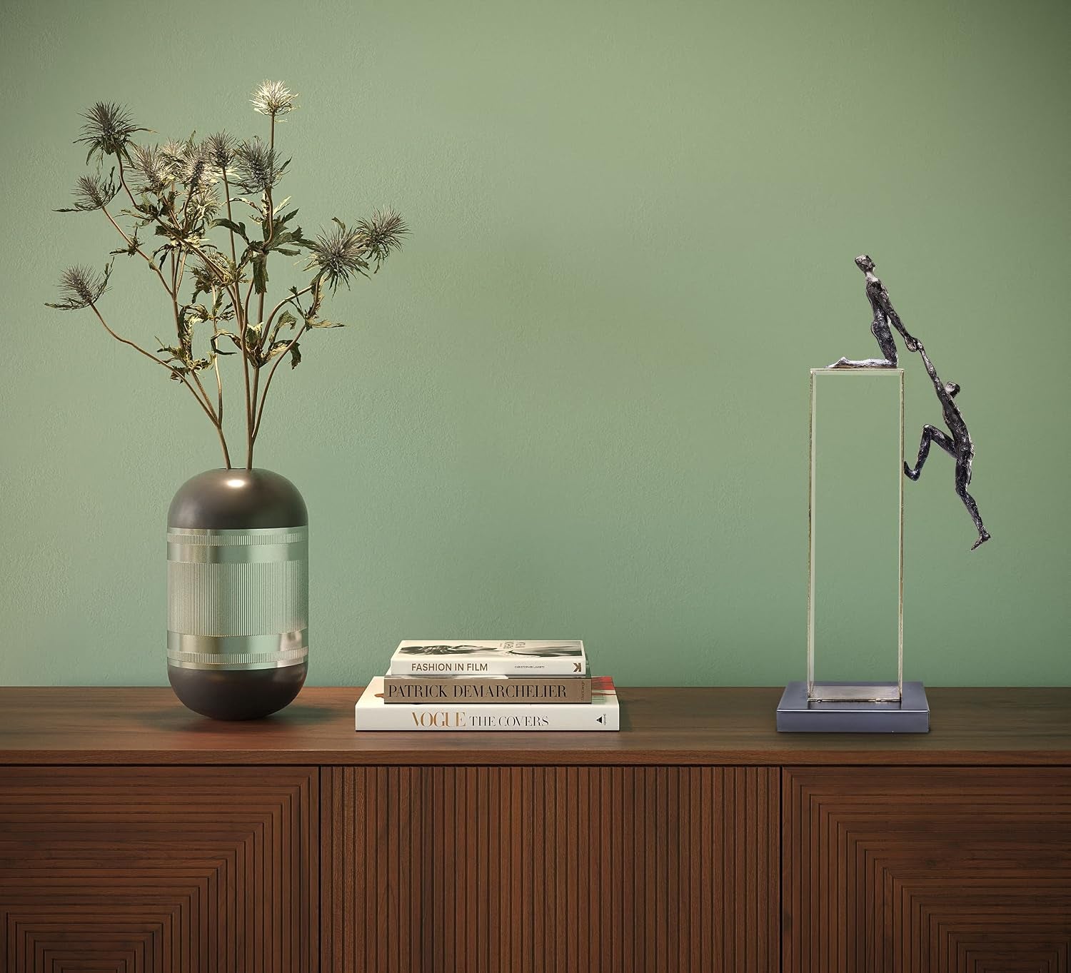 Come Together Skulptur Schwarz-Gold | Figurenobjekt 51 cm