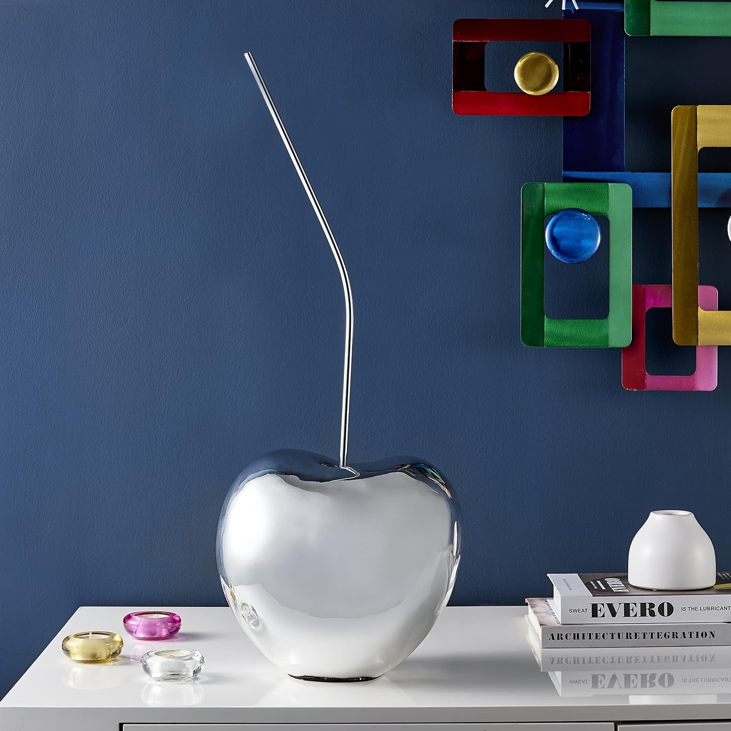Cherry Chrome Sculpture | Pop Art Dekoobjekt