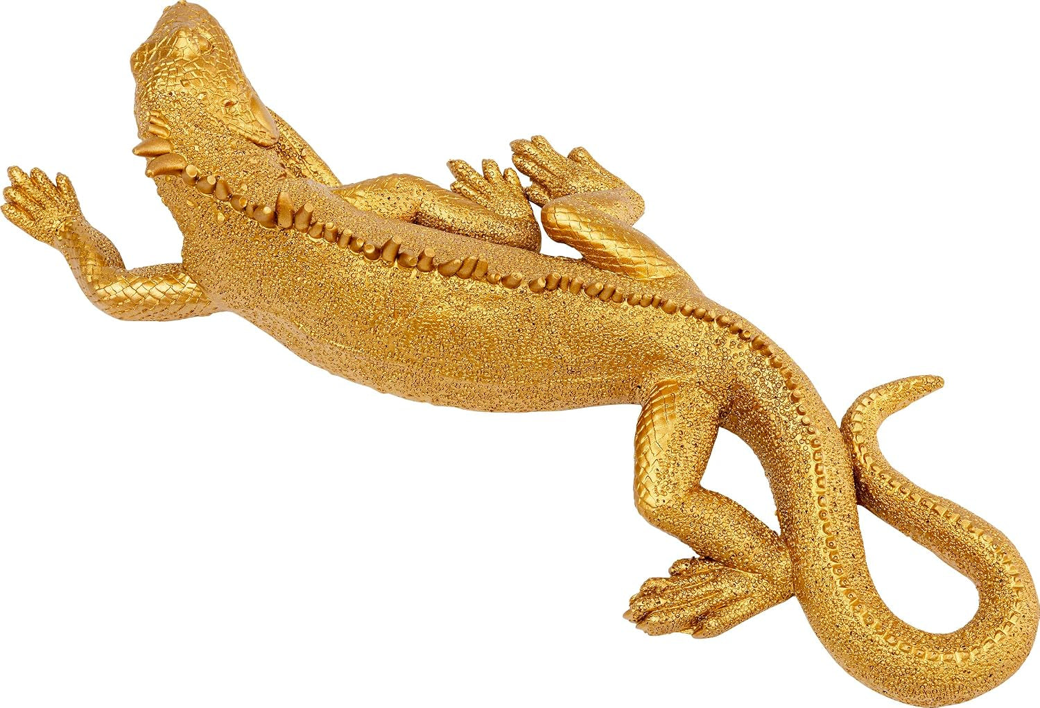 Kare Design Wandobjekt Lizard, Tierdeko, Echse, Gold, 31X11Cm