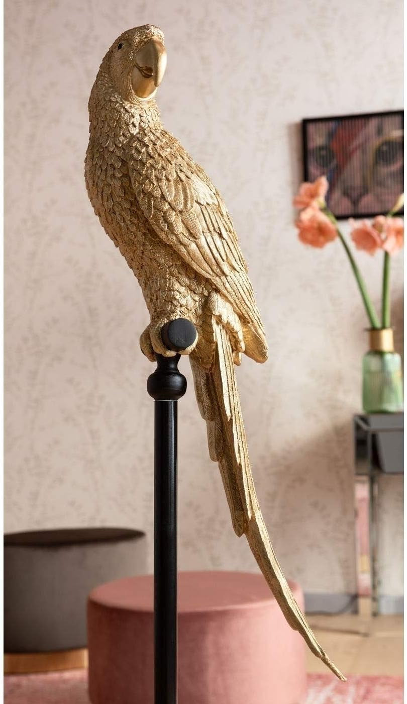 Parrot Gold 116 cm - Große Papagei-Skulptur