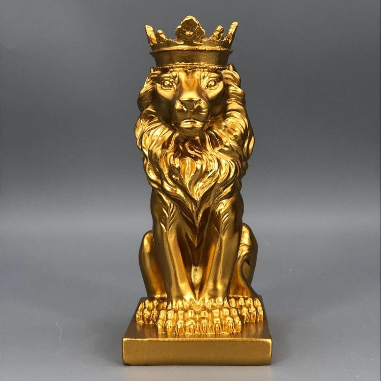 Mini Lion Gold | Löwenfigur mit Krone