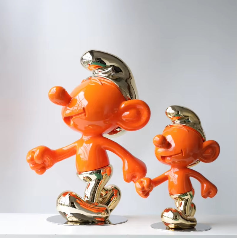 Goldene Pop-Art Animal Skulptur 37 cm aus Resin für Sideboard und Office