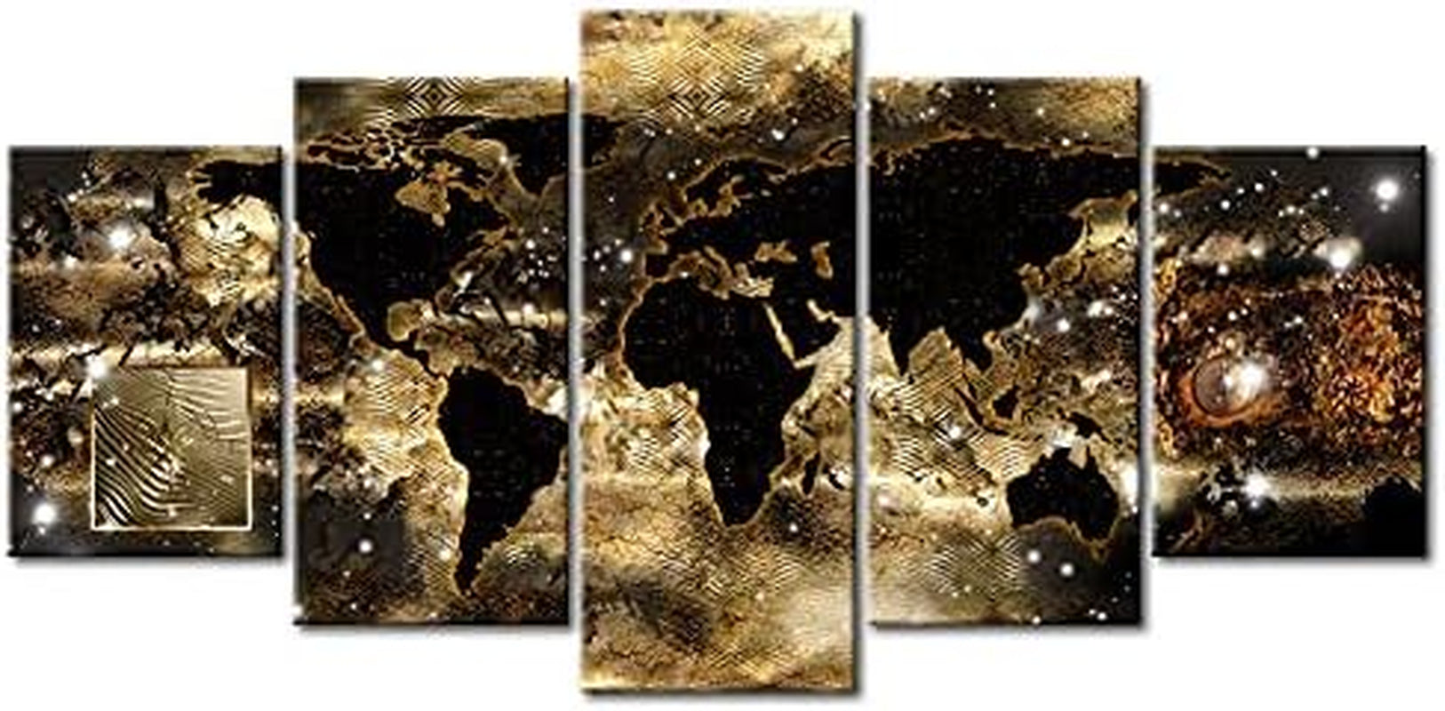 Acrylglasbild Weltkarte 100X50 Cm 5 Teilig Wandbild Auf Acryl Glasbilder Kunstdruck Moderne Acrylglas Platte Wanddekoration Geschenke Heimdekoration Glasbild Landkarte Kontinente Map Abstrakt