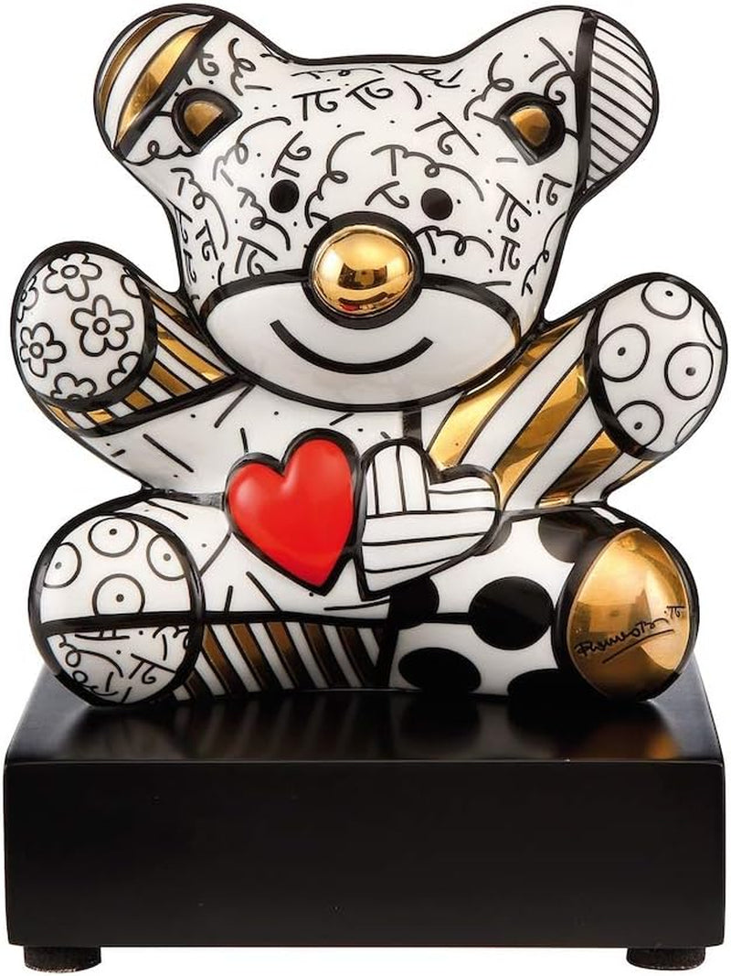 Golden Truly Yours Teddy 12,5 cm | Pop-Art Geschenkfigur - LAFFARTS Gallery