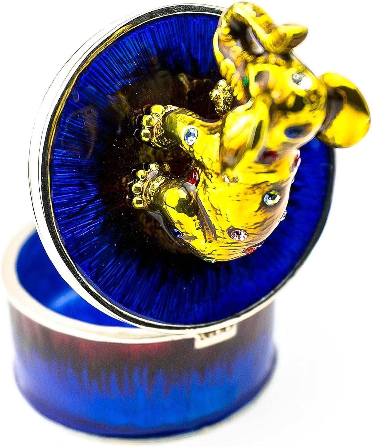 Elephant Schmuckbox Blau-Gold | Geschenkidee mit Goldakzent