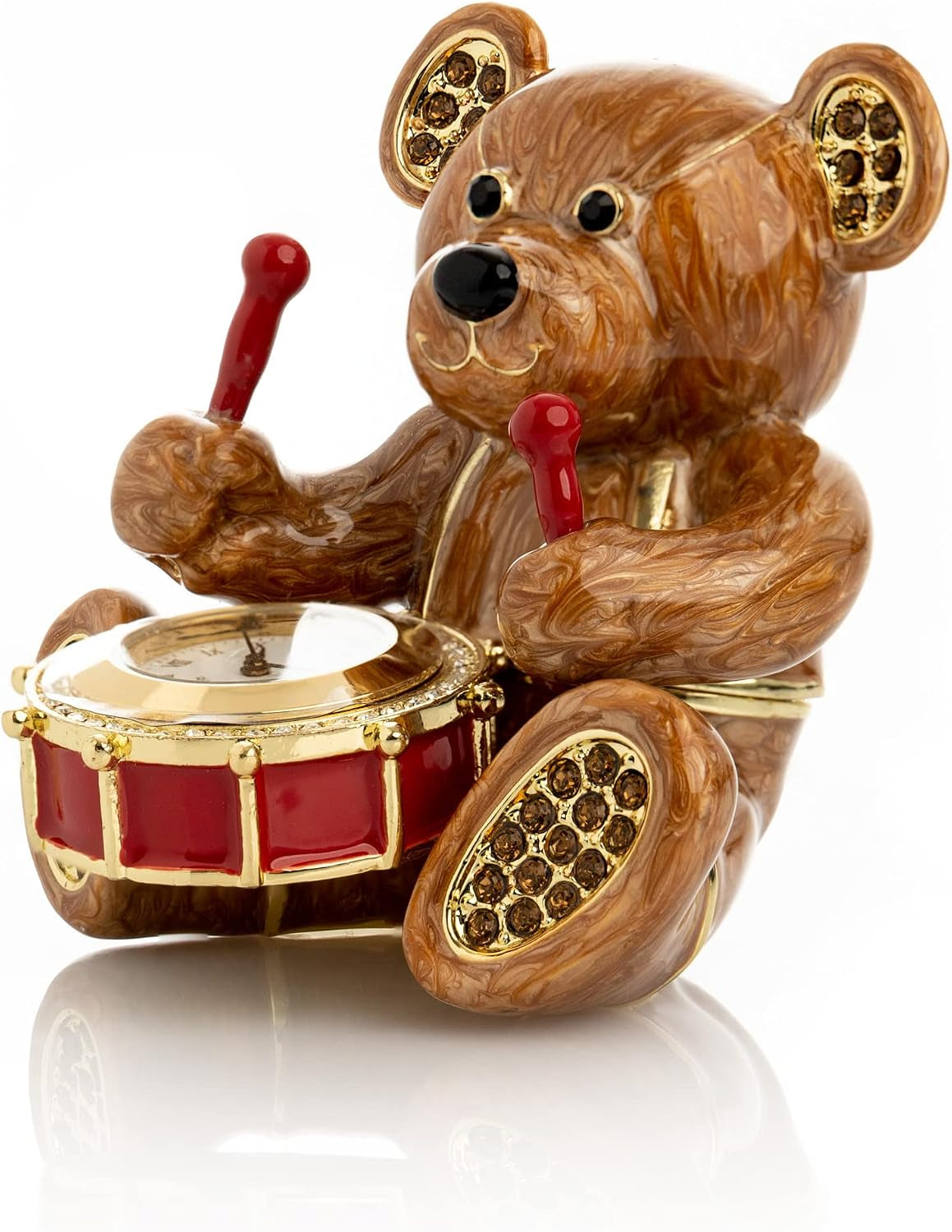 Bear Clock Schmuckbox | Sammlerobjekt mit Uhrdetail