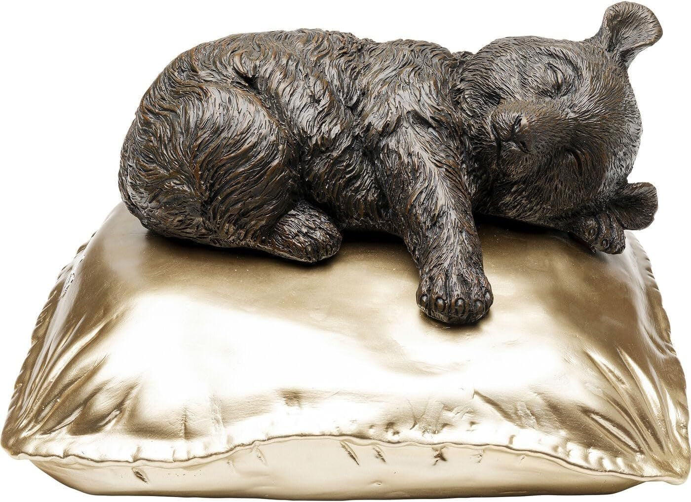 Kare Design Deko Figur Koala, Grau/Gold, Handbemalt, Unikat, Deko Objekt Fürs Wohnzimmer, Für Regale, Tier Design, Schlafzimmerdekoration, 20X35X35 Cm (H/B/T)