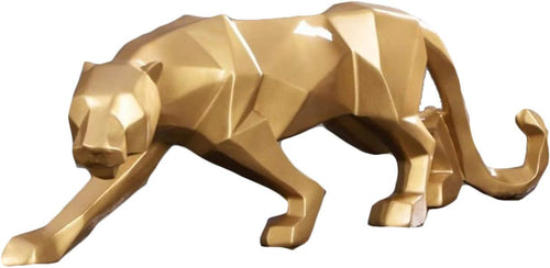 Abstract Leopard Gold | Große Panther-Skulptur