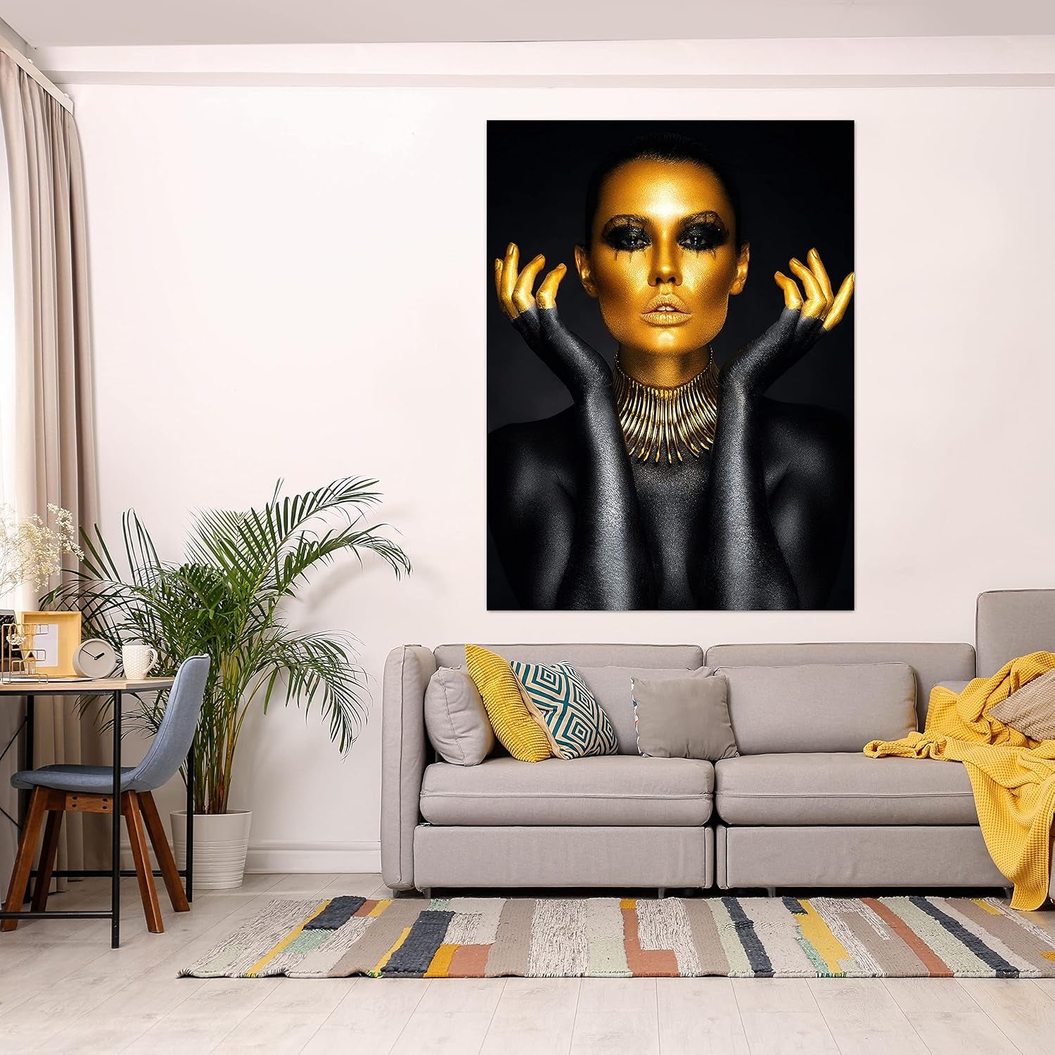 Gold Model Acrylglasbild Wandbild 100 x 75 cm