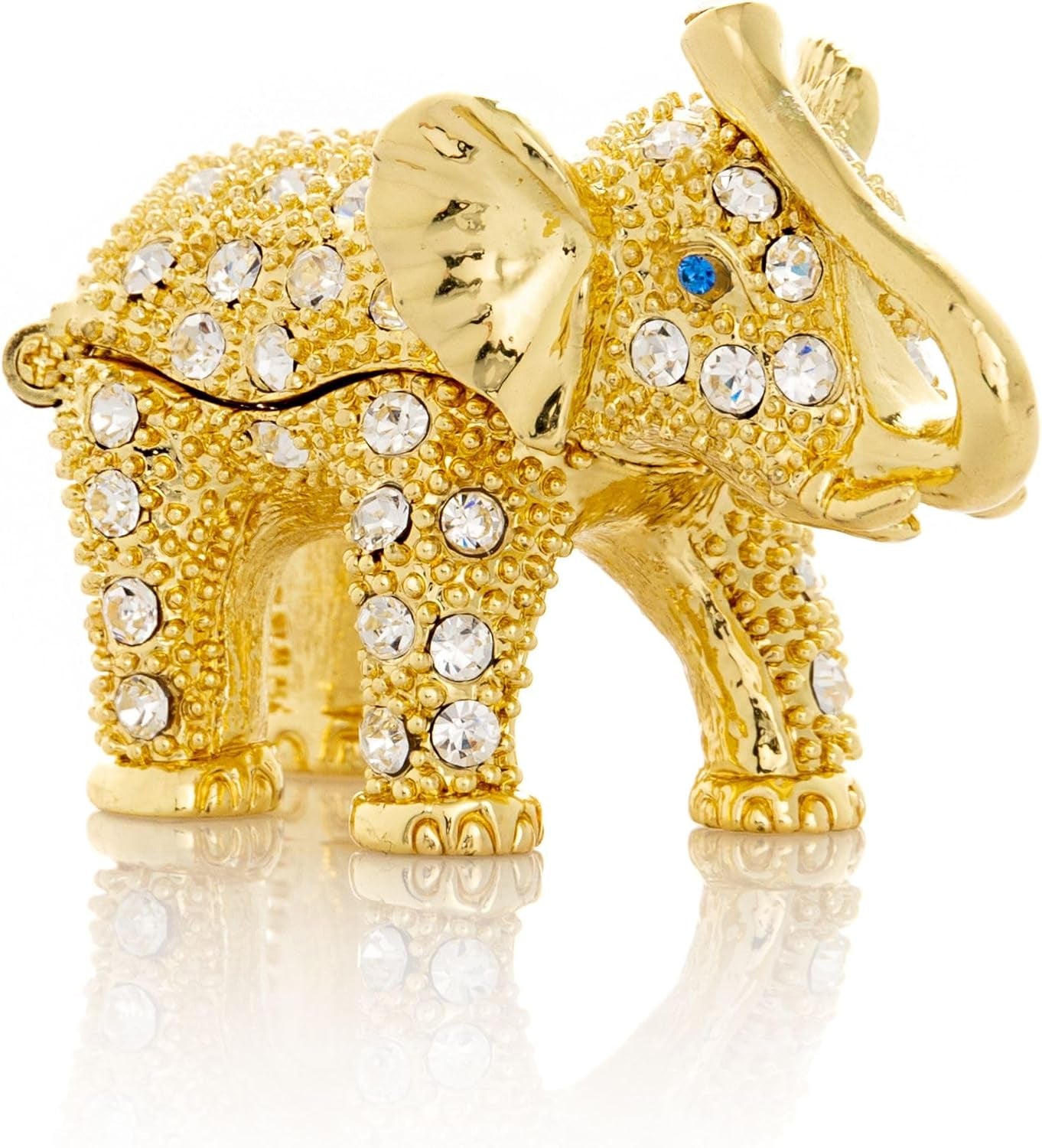 Elephant Schmuckbox Weiß-Gold | Geschenkidee mit Goldakzent