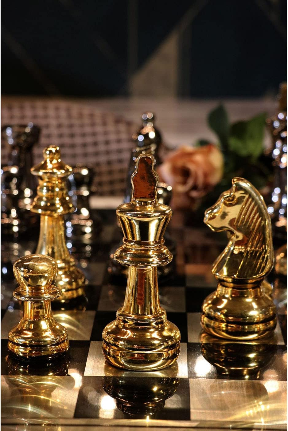 Chess Gold XL Schachobjekt 60 x 60 cm
