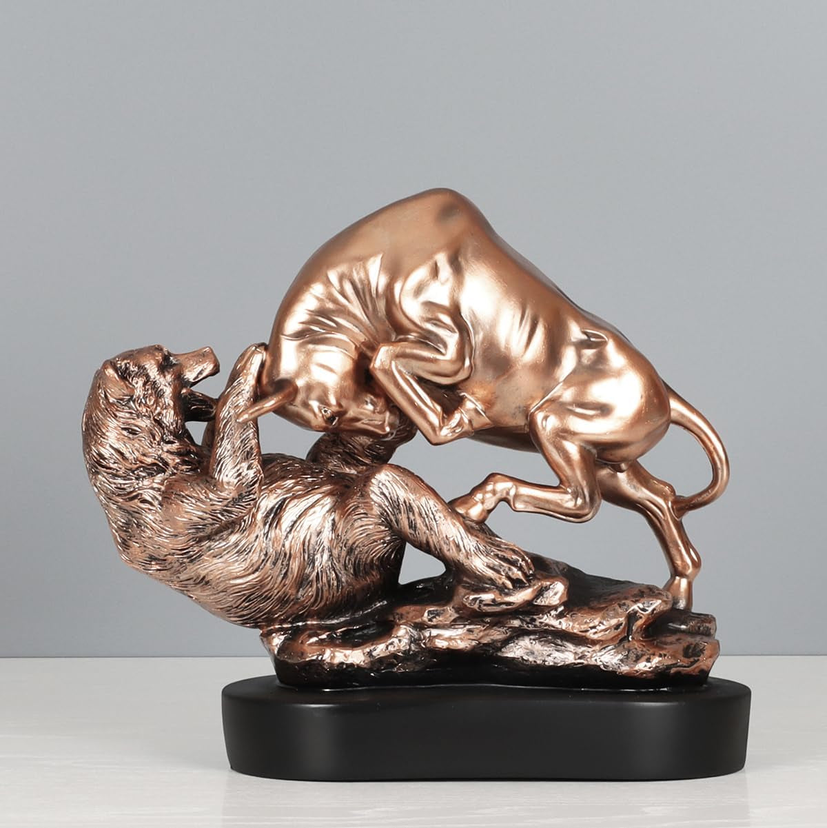 Bull & Bear Bronze Patina | Office Skulptur