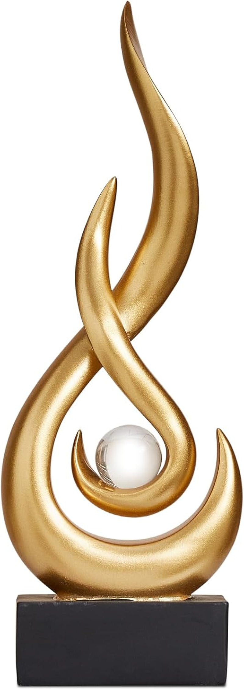 Moderne Abstrakte Kunst-Tischdekoration, Harz-Flammenstatue, Moderne Goldene Tafelaufsatz, Ornamente Für Wohnzimmer, Tolle Geschenkidee, Heimdekoration, Sammlerstücke