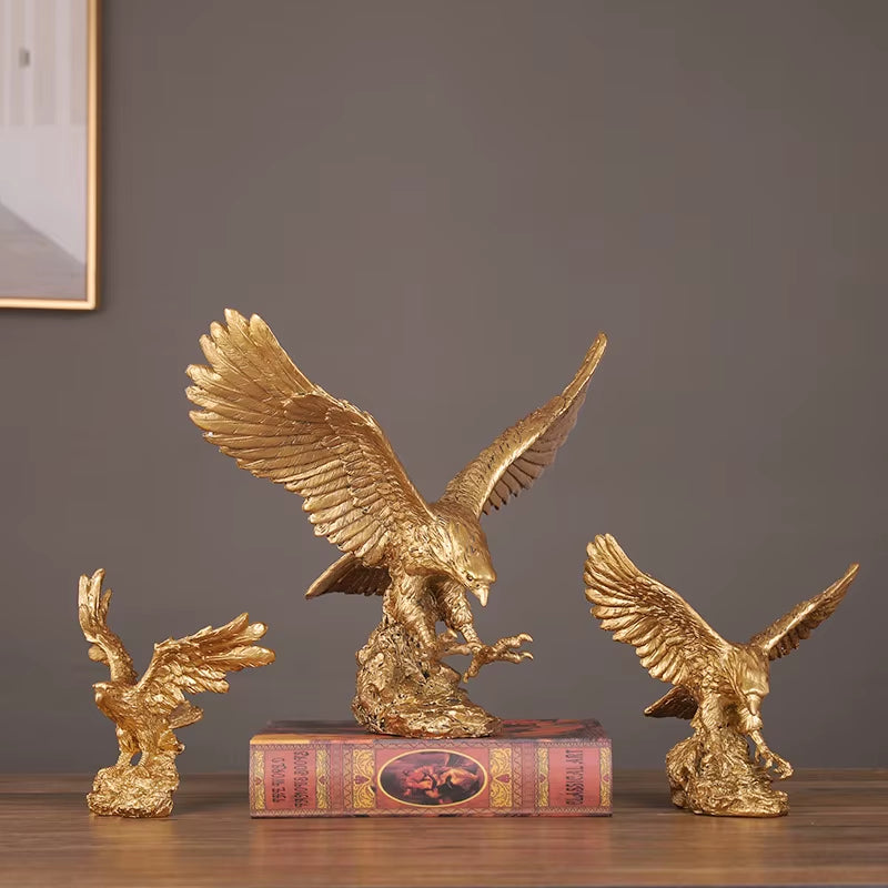 Goldener Adler als Office-Skulptur in Goldoptik - Ansicht 4
