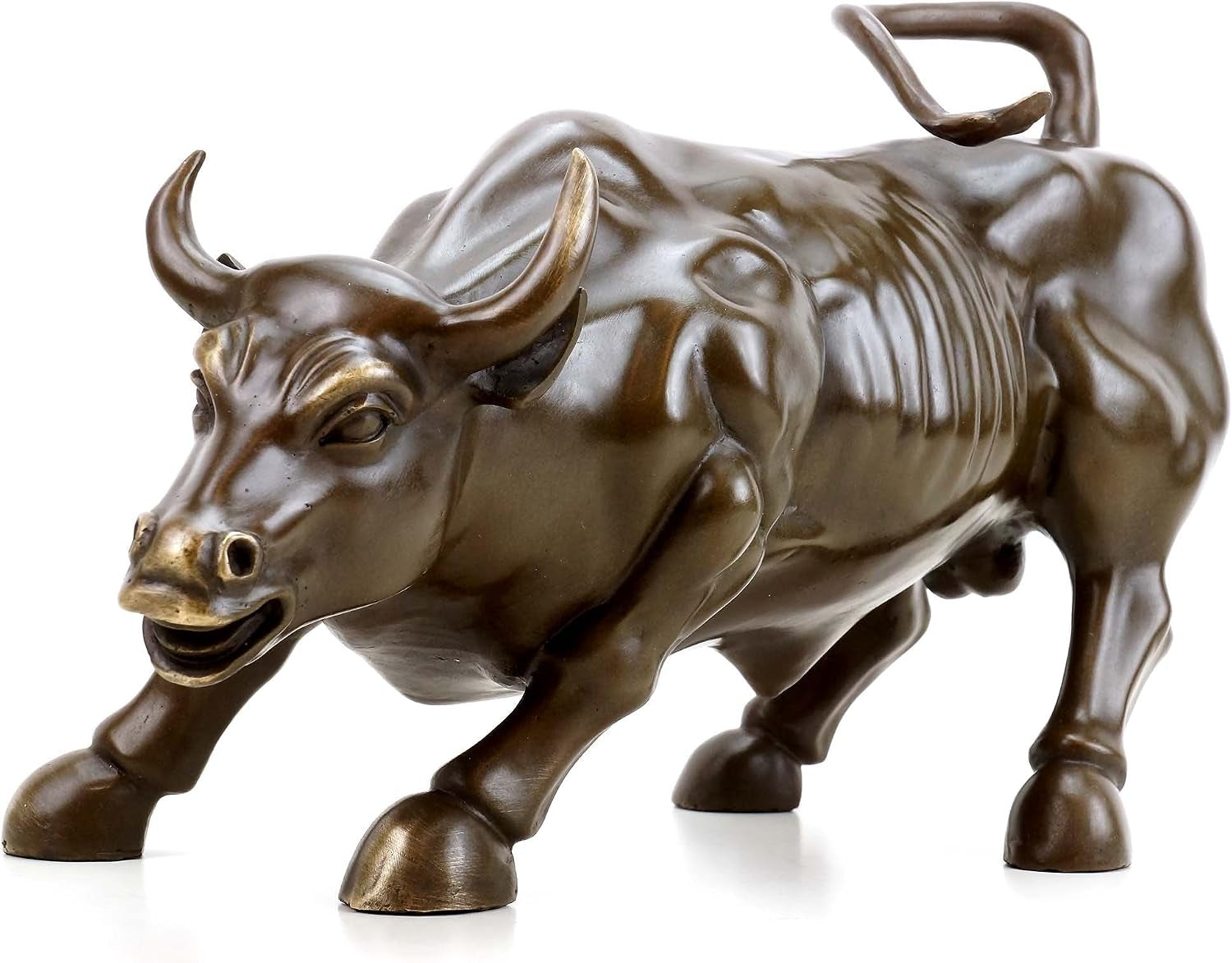 - Bronze Stier/Skulptur: Charging Bull - Börsenbulle - Stierfigur - Milo - Signiert - 21X33X16 Cm - 5 Kg - Bronze