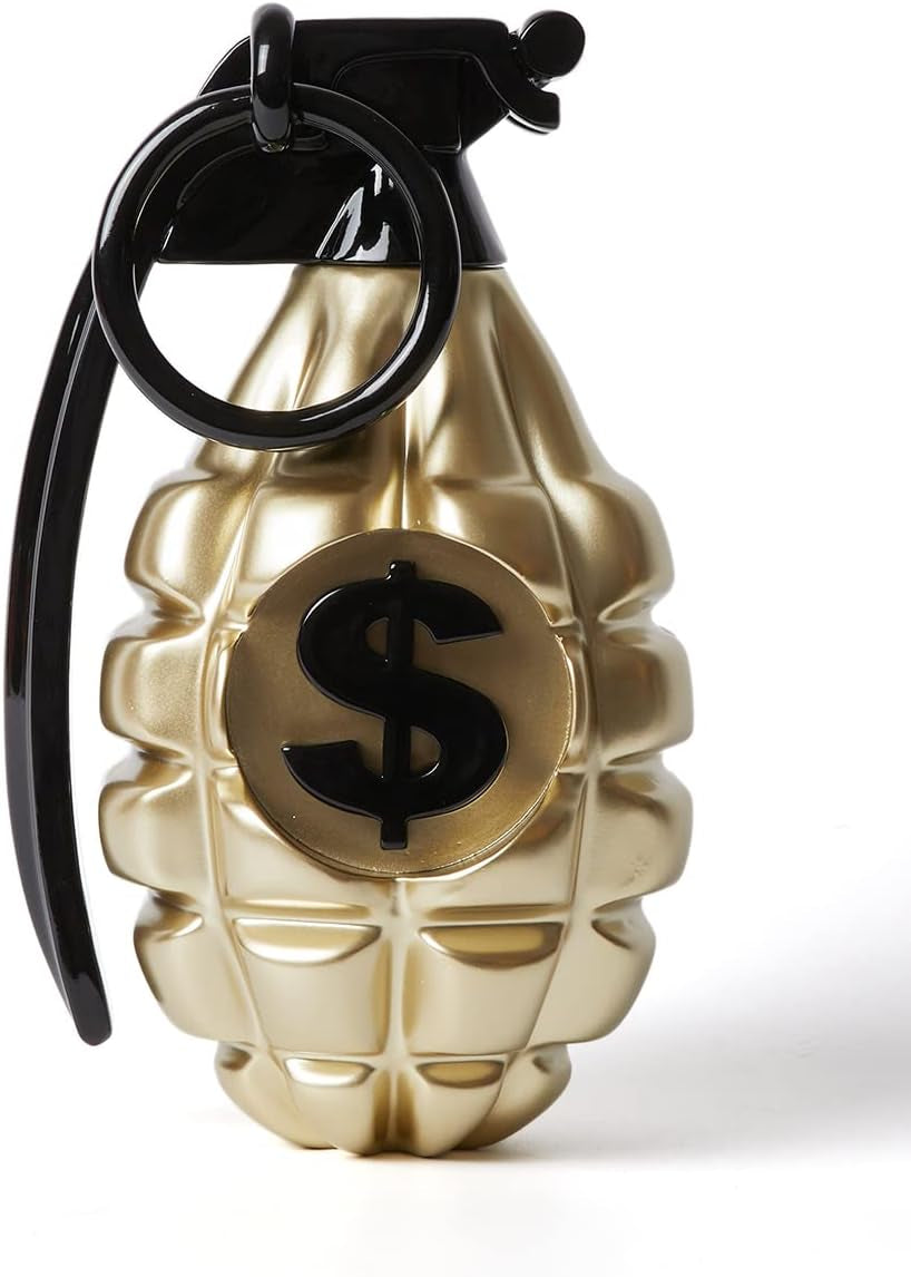 Dollarzeichen Granate Skulptur Figur Moderne Kunst Deko Abstrakte Arts Geschenk Für Bücherregal Schreibtisch Tisch Champagner 25Cm
