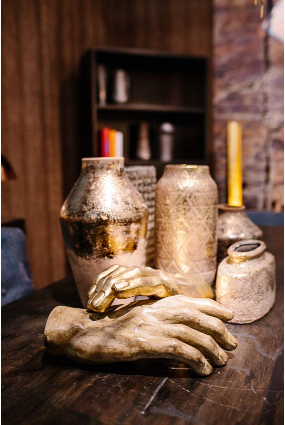 Mano Gold | Hand-Skulptur 35 cm