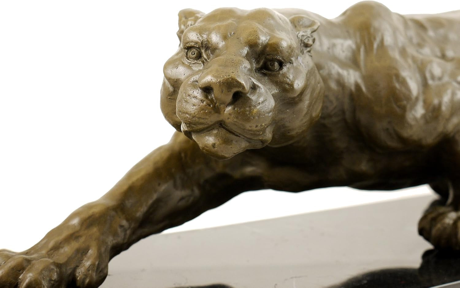 - XXL Panther Statue in Bronze Auf Marmorsockel - Signiert Von Milo - Skulptur - Tierskulptur - Luxus Deko - Edel Dekoration - Wohnung - Einrichtung