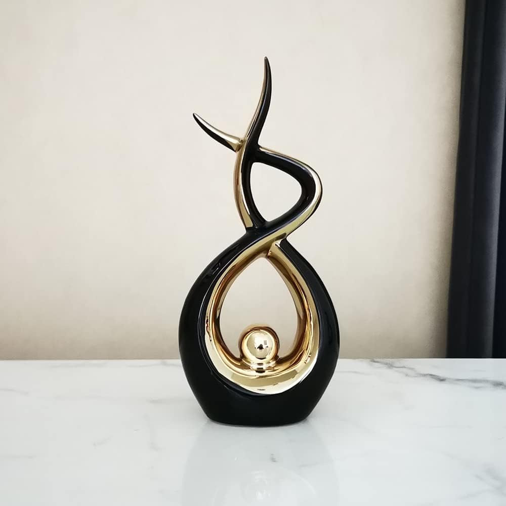 CESTATIVO Keramik Statue, Moderne Abstrakte Skulptur, Haus Deko, Tischdekoration Für Wohnzimmer, Schlafzimmer, Esszimmer, Büro