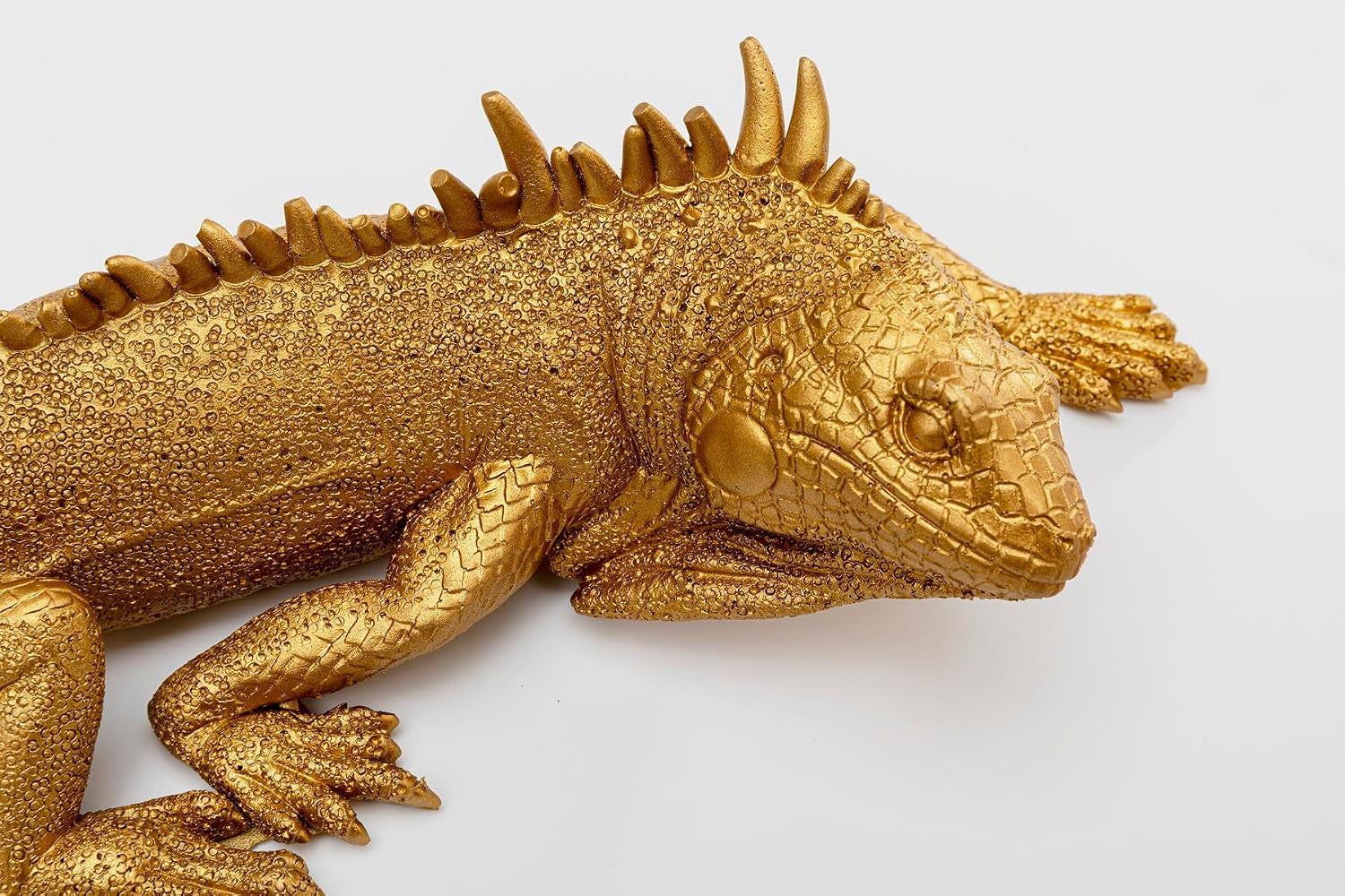 Kare Design Wandobjekt Lizard, Tierdeko, Echse, Gold, 31X11Cm