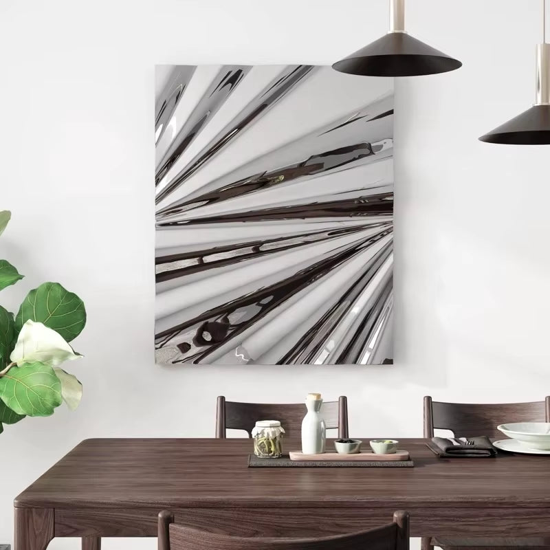 Modern Luxury Home Decor Handmade Metal Wall Sculpture Chrome Abstract 3D Wall Hanging Art Artwork Hotel Lobby Gold Metal Art
