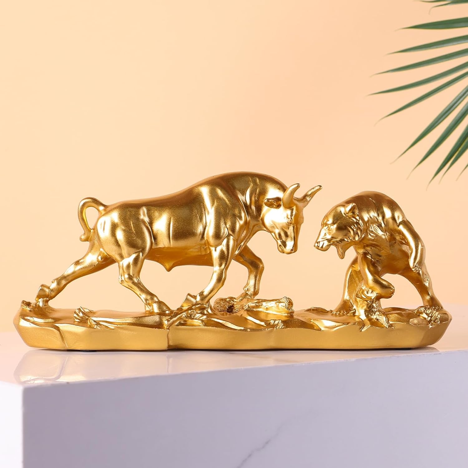 Wall Street Bull & Bear Gold | Trader Skulptur fürs Büro
