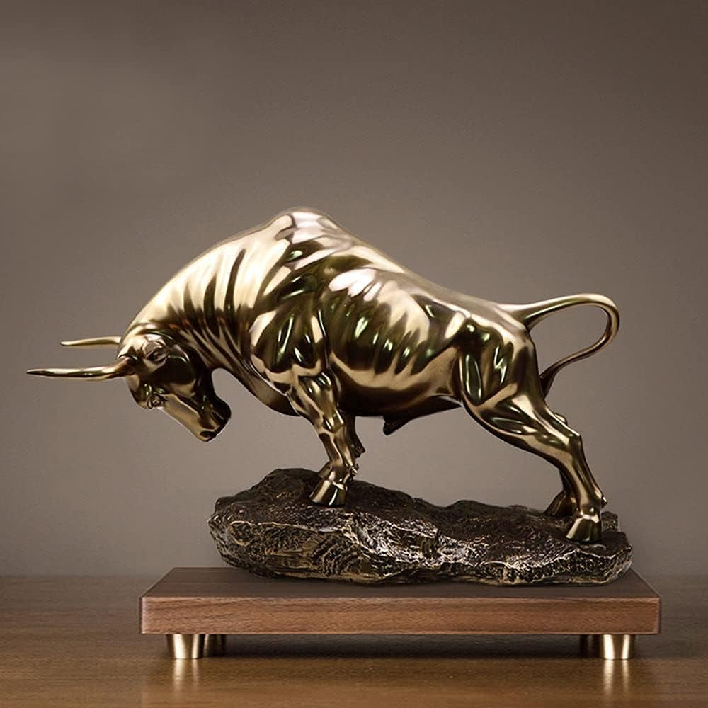 Kreativität Golden Wall Street Stier OX Figur Skulptur Stier Statue Home Office Dekoration Geschenk