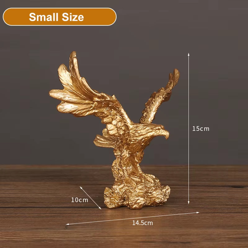 Goldener Adler als Office-Skulptur in Goldoptik - Ansicht 5